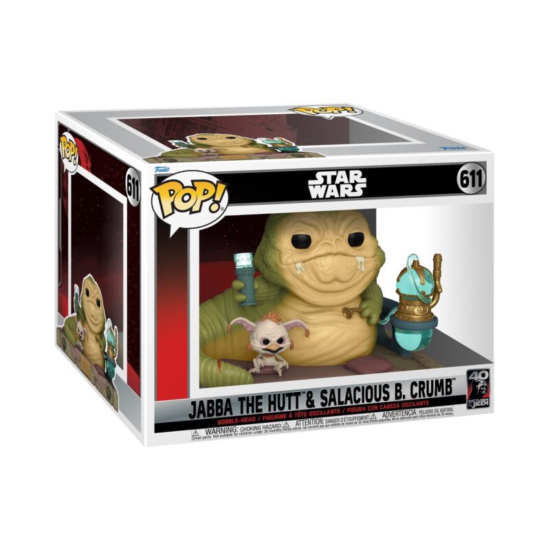 Funko Pop! Star Wars #611 Jabba the Hutt & Salacious B. Crumb (40th Anniversary Edition)