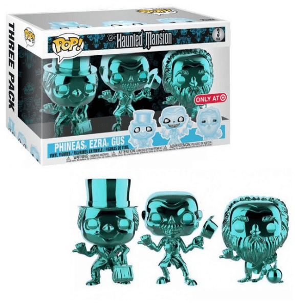 Funko Pop! Disney The Haunted Mansion Phineas, Ezra & Gus Chrome 3-Pack (Target Exclusive)