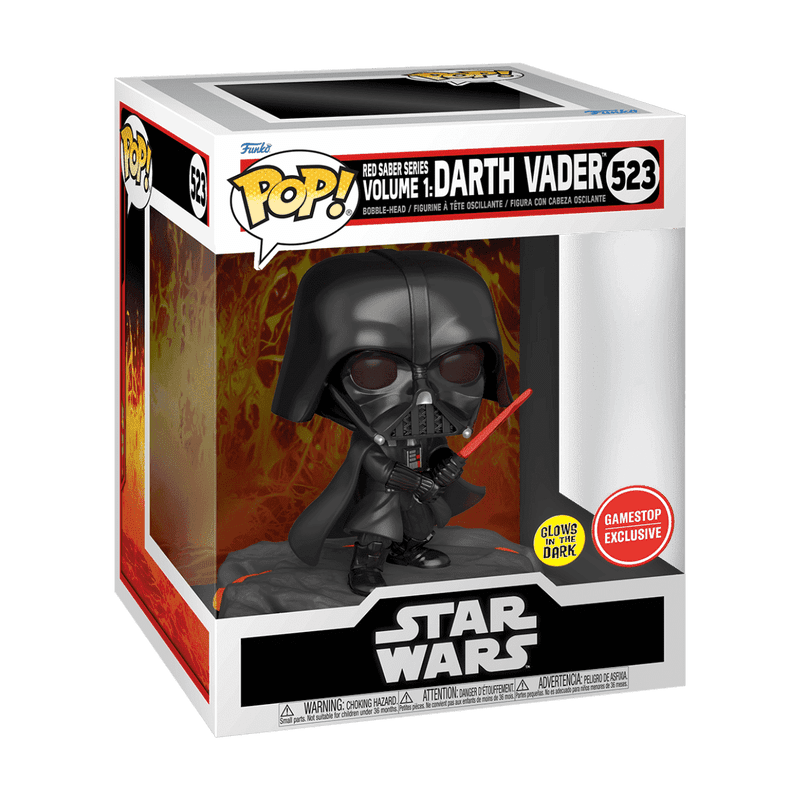 Funko Pop! Star Wars Red Saber Series Volume 1 #523 Darth Vader (GameStop Exclusive, Glow in the Dark)