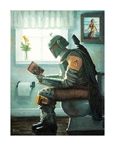 Dropping a Bounty by Bucket | Boba Fett Bathroom Art Print