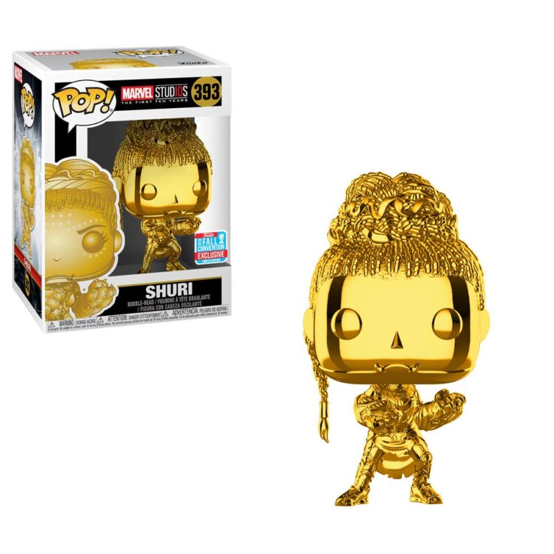 Funko Pop! Marvel Studios The First Ten Years - Shuri (Gold Chrome) 2018 Fall Convention Exclusive