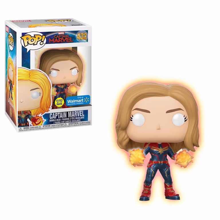Funko Pop! Marvel Captain Marvel #432 Walmart Exclusive Glow in the Dark