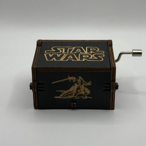 Star Wars Wooden Hand Crank Music Box | May the Force