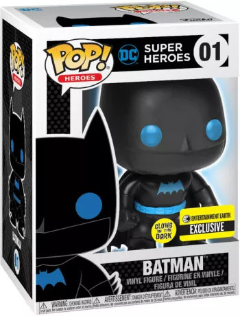 Funko Pop! Heroes DC Super Heroes Batman (Glows in the Dark) Entertainment Earth Exclusive