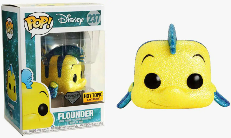 Funko Pop! Disney Flounder Diamond Collection Hot Topic Exclusive #237