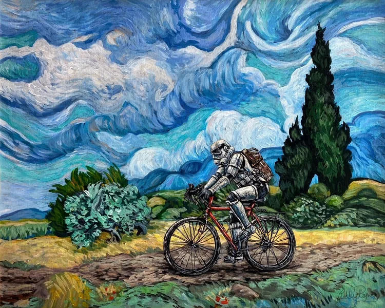 Stormy Ride | Stormtrooper Van Gogh Style Art Print