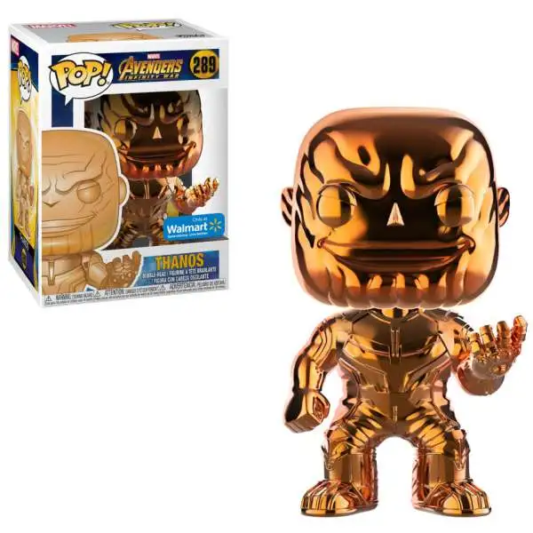 Funko Pop! Marvel Avengers Infinity War Thanos (Chrome Gold) Walmart Exclusive #289