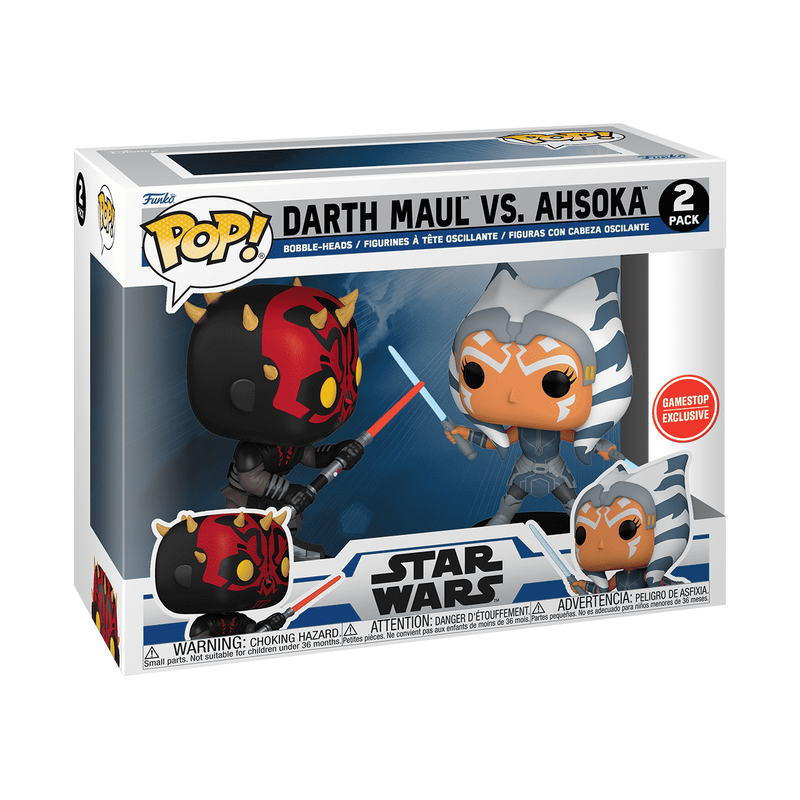 Funko Pop! Star Wars Darth Maul vs. Ahsoka 2-Pack (GameStop Exclusive, 2023)