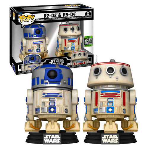 Funko Pop! Star Wars R2-D2 & R5-D4 2023 Galactic Convention Exclusive 2-Pack
