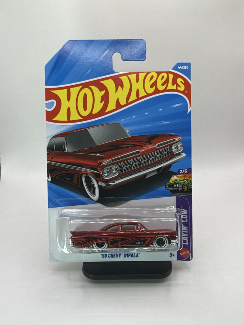 Hot Wheels 2022 '59 Chevy Impala Lawn Low Series Metallic Red MOC Diecast