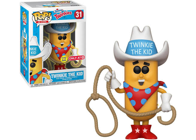 Funko Pop! Ad Icons Hostess Twinkie the Kid (Retro, White Hat, Glow in the Dark) #31 — CHASE VARIANT